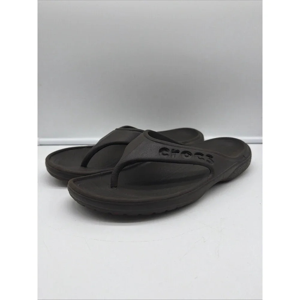 Crocs Baya Flip Flops Men's Size 6 Women’s Size 8 Brown